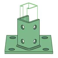 Unistrut-Post-Bases-CAD-BIM