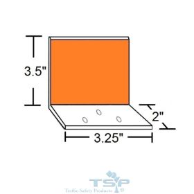 Flexible Barrier Marker 3.5" H x 3.25" W, Amber - FB-332 (Options: Double Sided)