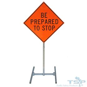 Rigid Breakaway Sign Stand, Welded Tubular Steel 1 or 2 Post - TTSK175-1-10PG (Options: Single Post, 1-3/4" x 10 Feet)