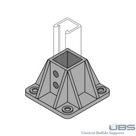 Fiberglass Unistrut Base Bracket 5" x 5" x 3"