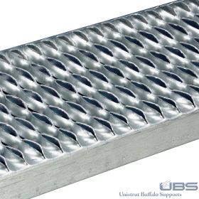 14 Gauge 24" Wide Grip Strut Grating PLANKS Galvanized - 102014-12 (Options: 2" Channel Depth, 12 Feet)