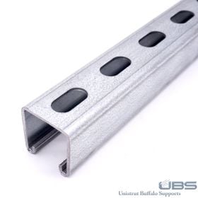 Unistrut P1000T-10EA: 1-5/8" x 1-5/8", 12ga Slotted Channel, Aluminun, 10 Feet