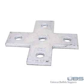 Unistrut P1028 5-Hole Flat Bracket, Various Finishes