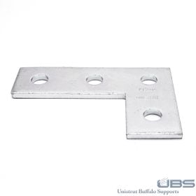 Unistrut P1380A 4-Hole Flat Bracket, Various Finishes