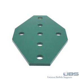 Unistrut P1950 7-Hole Flat Bracket, Various Finishes