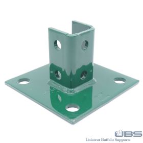 Unistrut P2072ASQ GR Post Base for 1-5/8" Channel, 3.5" Upright - P2072ASQ-GR (Options: Perma Green? III)