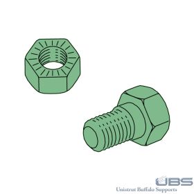 Unistrut PA1SNB Serrated Nuts and Bolts, Electro-Galvanized - PA1SNBEG