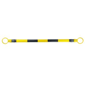 Telescoping Cone Bar: Yellow reflective stripes on white cone bar. Expands from 4' to 7' - 550BKY