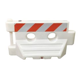 Plasticade Sand or Water Filled Barricade System - WFB-W-EGLR-KIT (Options: White, Engineer Grade Striped)