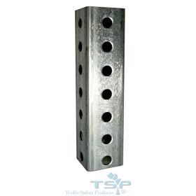 Telespar Square Tubing Upright, End of Road Barricade System - 14F12-45 (Options: 4.5 feet, 1.5" 12 ga)