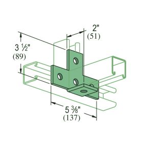 Unistrut P1029 5-Hole 90 Degree Bracket, Various Finishes