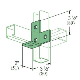 Unistrut P1035 GR 90 Degree Bracket, Perma Green III, EA