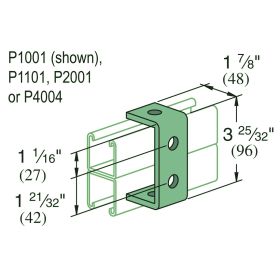 Unistrut P1044 4-Hole U Shaped Bracket