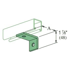 Unistrut P1282 HG: 90 Degree Bracket, Hot Dip Galvanized, EA