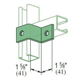 Unistrut P1347 2-Hole Z Shaped Bracket, Various Finishes