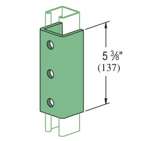 Unistrut P1376A 3-Hole U Shaped Bracket, Perma Green Finish - P1376A-GR