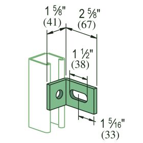 Unistrut P1750 2-Hole 90 Degree Bracket