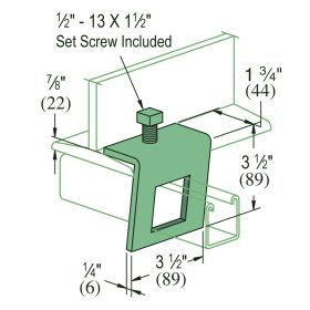 Unistrut P1796S Window Beam Clamp, Type 304 SS - P1796S-SS (Options: Stainless Steel Options: Type 304)