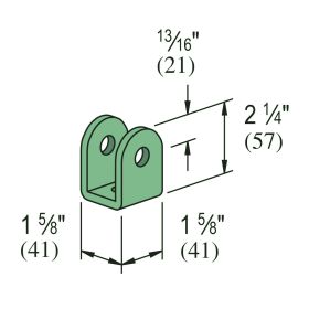 Unistrut P1973 3-Hole U Shaped Bracket, Various Finishes