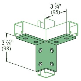 Unistrut P2225 8-Hole Wing Brackets, Various Finishes