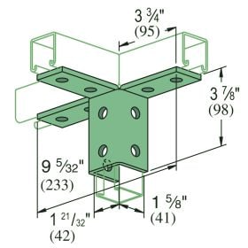 Unistrut P2229 EG Wing Bracket - P2229-EG (Options: Electro-Galvanized)