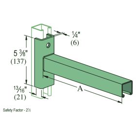 Unistrut P2233A & P2234A Brackets, Perma-Green Finish