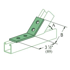 Unistrut P2265 GR 45 Degree Bracket - P2265-GR (Options: Perma Green? III)