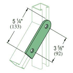 Unistrut P2325 3-Hole Flat Bracket, Various Finishes