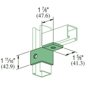 Unistrut P2341R GR Wing Shape Fitting, Right - P2341R-GR (Options: Right, Perma Green? III)