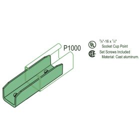 Powerstrut PS2800 In Channel Joiner (Straight), Electro-Galvanized