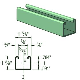 Unistrut P3000 Channel, 10 FT, Green - P3000-10GR (Options: 10 Feet)