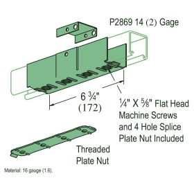 Unistrut P3922 GR Splice Plate Fitting - P3922-GR (Options: Perma Green? III)