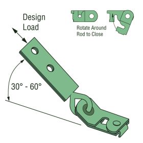 Unistrut SPF 300 Seismic Pivot Fitting, Electro-Galvanized