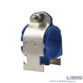 Cush a Nator Cool Blue Cushioned Pipe Clamps, Galvanized - HT30P (Options: 1-1/2" Pipe)