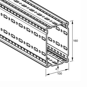 Sikla Structural Channel Beam Section TP F 100/160, 18' - SK112905