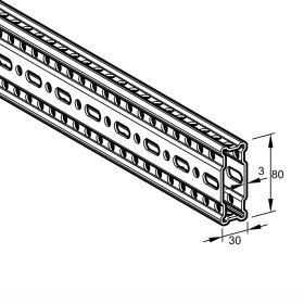 Sikla SK113407 Structural Channel Beam Section TP F 80/30, 20'