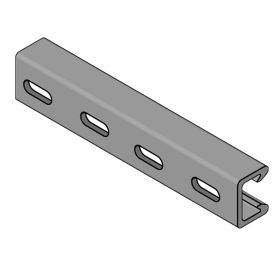 Light Duty 1-1/2" x 1-1/8" x 5 ft Fiberglass Unistrut Channel, Slotted