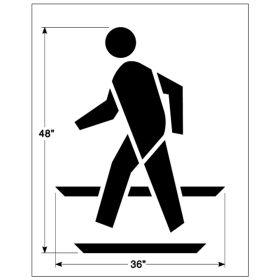 48 Inch Federal Pedestrian Symbol - 1/8 Inch (125 mil)