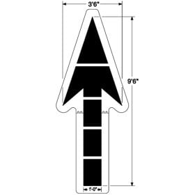 Large Federal Straight Arrow - 1/8 Inch (125 mil)