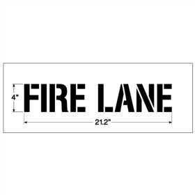 4 Inch FIRE LANE - 1/8 Inch (125 mil)