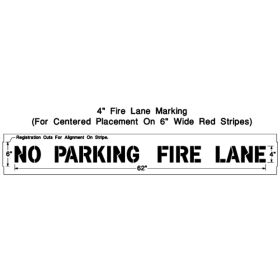 4 Inch NO PARKING FIRE LANE - 1/8 Inch (125 mil)