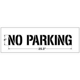 4 Inch NO PARKING - 1/8 Inch (125 mil)