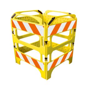 Yellow Safegate Mahhole Guard Single Sections, High Intensity Prismatic Sheeting