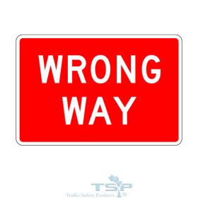 R5-1a: "Wrong Way" Aluminum Sign, 30" x 18", Engineer Grade