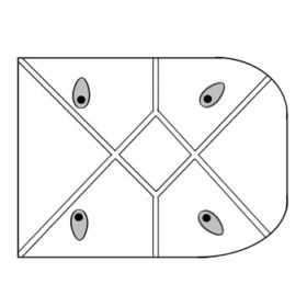 2-1/2" x 24" x 36" RK-36 Speed Hump End Module - 2pcs