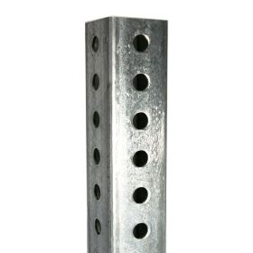 12 Gauge Telespar Square Mechanical Tubing with Holes - 20F12-24PL (Options: Plain Carbon Steel, 24 Feet, 2")