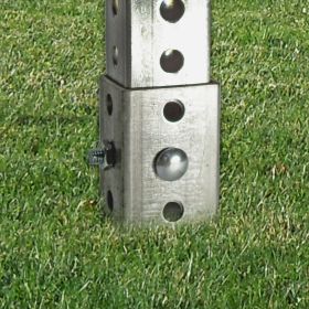 Telespar Base 12 ga 2-1/2" PG w/ Holes 4&#039;  - 24F12-04PG (Options: 4 Feet, 2-1/2", Receives 2-1/4" Post)