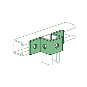 Unistrut A1047 5 Hole "U" Shape Fitting, Perma-Green