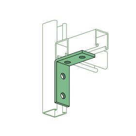 Unistrut A1325 4 Hole 90 Degree Fitting, Perma-Green