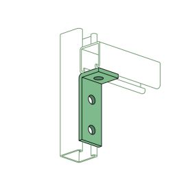 Unistrut A1326 3 Hole 90 Degree Fitting, Perma-Green